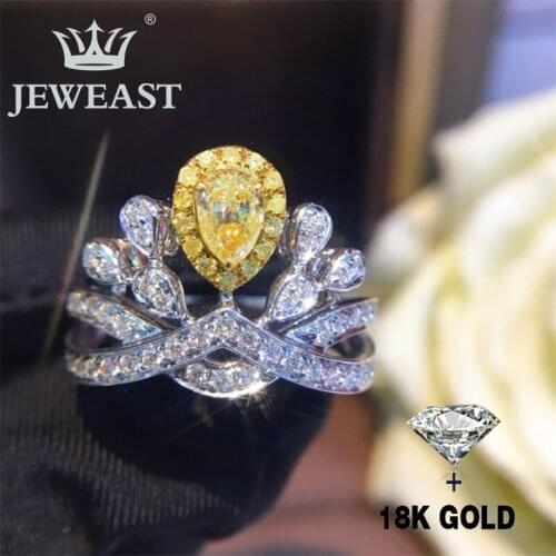 Natural Diamond 18K Gold Pure Gold Ring Beautiful Gemstone Ring Good Upscale Trendy Classic Party Fine Jewelry Hot Sell New 2020