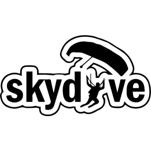 Creative Brave Skydiving Car Sticker Accessories Window Decal Decoration Windshield Rearview Mirror PVC Waterproof Apply To Car