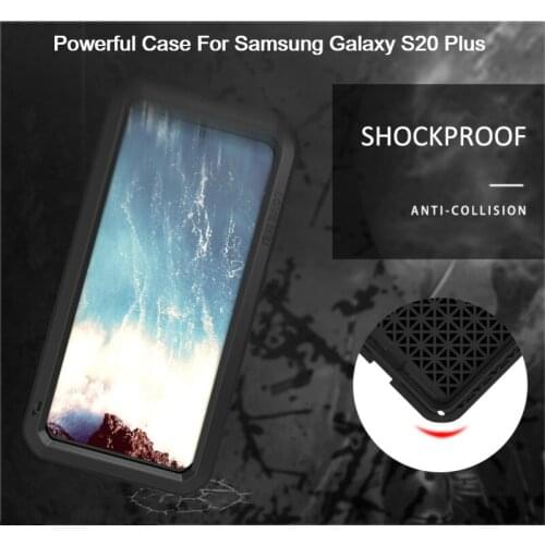 Love Mei Metal Phone Case For Samsung Galaxy S20 Plus Shockproof Anti-Fall Phone Cover Rugged Armor Case Cover For Galaxy S20
