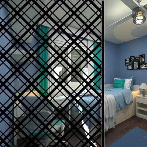 SUNICE Office Partition Multi Pattern Decoration Window Film Adhesive Glass Film For Bathroom Bedroom Window Glass 50cmX600cm