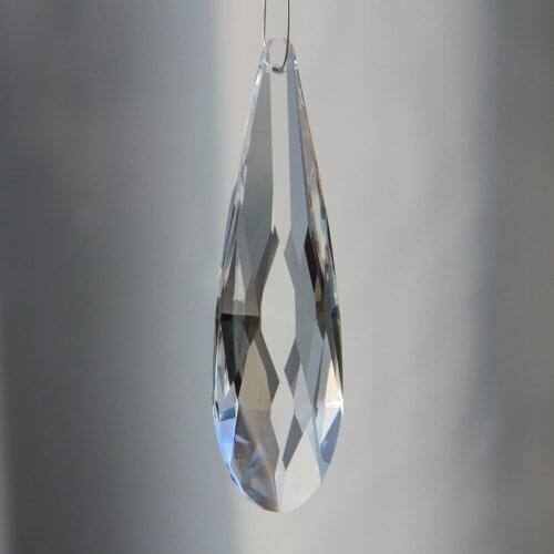 Clear 85mm 100pcs Crystal Garlands Strand Parts Clear Glass Crystal Chandelier Pendants Lamp Party Wedding Decoration