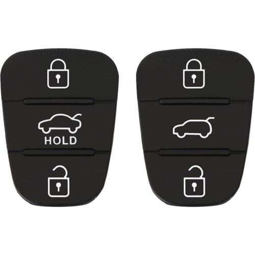 Rubber Button Pad Car Key Shell Replacement Fit For Kia Rio Ceed Flip Remote Hyundai Solaris Accent Tucson l10 l20 l30 #292109