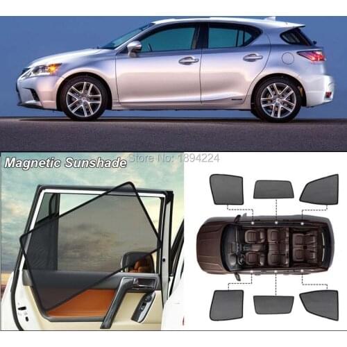 Car Full Side Windows Magnetic Sun Shade UV Protection Ray Blocking Mesh Visor For Lexus CT 200 2010Year