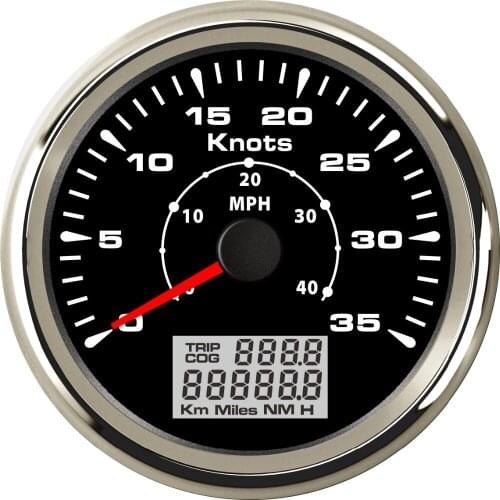 Brand New Marine 0-35Knots GPS Speedometers Modification 85mm 0-40MPH GPS Speed Mileometers 9-32V Lcd Indicators Trip ODO COG