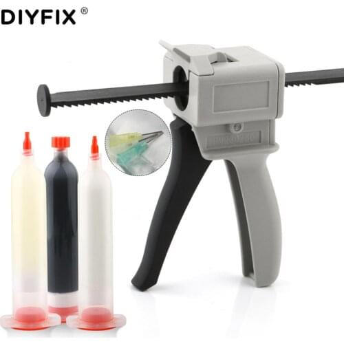 Phone Middle Frame Bracket Back Cover Glue PUR Rework Cold Gel Single Liquid Glue Dispensing Gun Mobile Phone Repair Tools Set