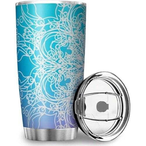 Stainless Steel Water Bottle Artistic Insulated Double-layer Vacuum Car Cup Thermos Bottle with Portable Travel Custom Water Cup