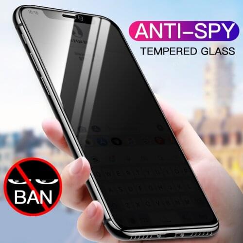 Full Cover Tempered Glass Anti Spy Protective Film on the For iPhone 11 Pro X XS MAX XR 8 7 6 6S Plus Privacy Screen Protector