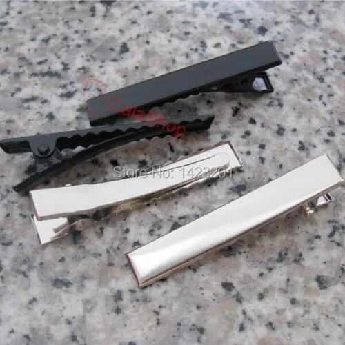 50 pcs / Lot 45MM Alligator Clips Teeth Hair prong New 2 colorl