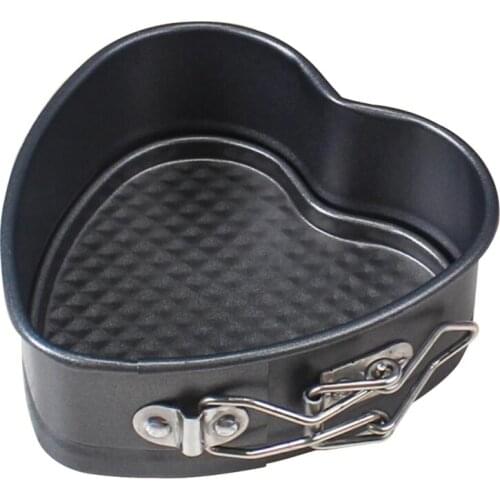 1Pc Baking Pans Bakeware Kitchen Cake mold Love Heart Shape baking dish Heavy Carbon Non-stick Slipknot Removable Base Tray
