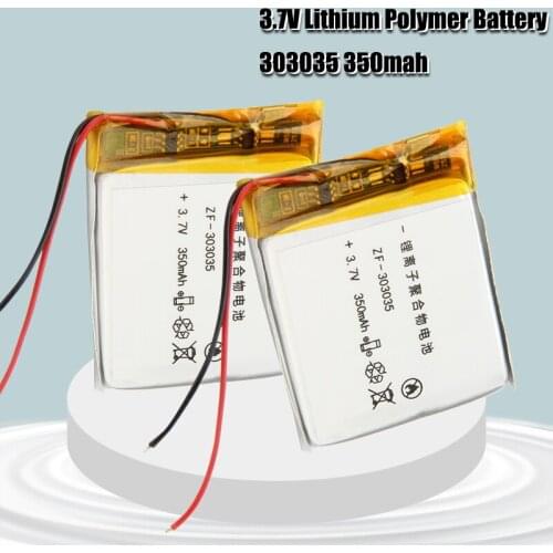 3.7V 350mAh 303035 Lithium Polymer Li-Po li ion Battery For GPS MP4 Camera Power Bank Tablet Electric Toys PAD DVD Lipo cells