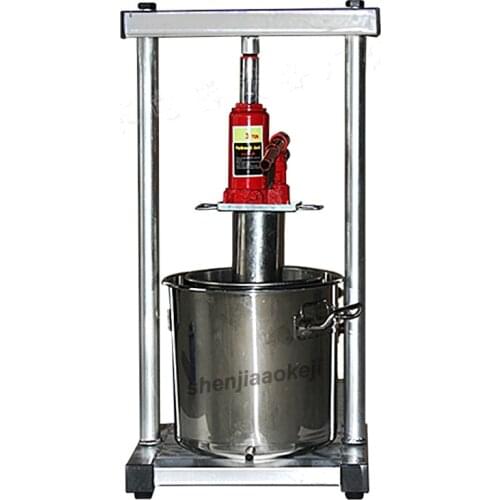 36L Manual Hydraulic Fruit Squeezer Stainless Steel Small Honey Grape Blueberry Mulberry Presser juicer