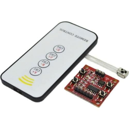 4-Channel Infrared Receiver Learning Module + 4-Key Remote Control 3-5V For DIY