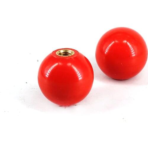 5pcs Red Ball Knobs M4/M5/M6/M8/M10/M12 Bakelite Ball Lever Knob Copper Insert Ball Handle Machine Tool Replacement