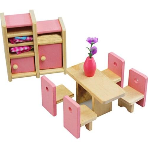 97BC 1 Set 1:12 Miniature Doll House Wooden Furniture Child Play Toys Gift For Dollhouse Life Scene Decor
