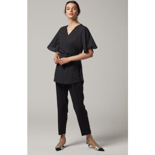 BAYAN KRUVAZE BLUZ,BLOUSE CROISEE