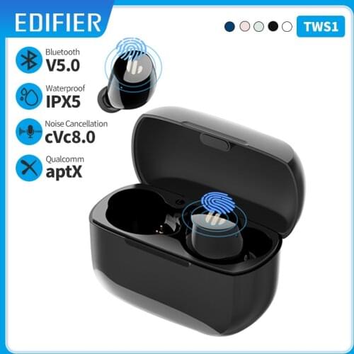 EDIFIER TWS1 wireless earphones bluetooth 5.0 aptX Touch control IPX5 Ergonomic design wireless earphones Bluetooth earphone