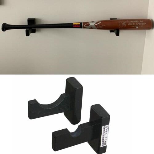 Baseball Bat Wall Mount Black Easy To Install Horizontal Organizer Bat Souvenir Stand