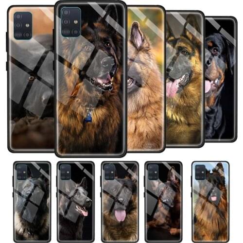 German Shepherd Dog Case For Samsung A71 A51 A50 M51 A70 A41 A40 A30 A21 A11 A91 M11 M21 M31 Tempered Glass Phone Cover