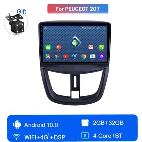 For Peugeot 207 Android GPS vehicle intelligent navigation Touchscreen Quad-core Car Radio Multimedia Video Player Mirror Link
