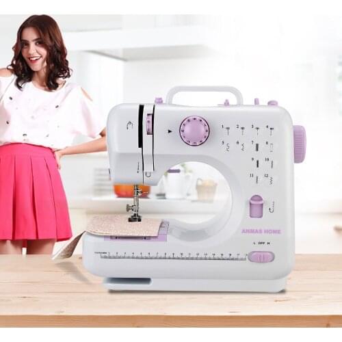 Ships From Russia! 12 Stitches Mini Sewing Machine Household Double Thread Speed Handheld Overlock Sewing Machine