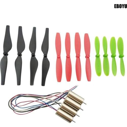 EBOYU DIY Drone Set 4pcs 3.7V 8520/ 7.4V 8520 / 3.7V 720 Coreless Motors + 12pcs Propellers for DIY RC Quadcopter Drone