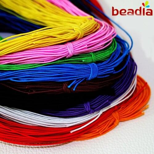 High Quality 1MM Beading elastic Stretch Cord Beads Cord Jewelry Accessories mix color making findings