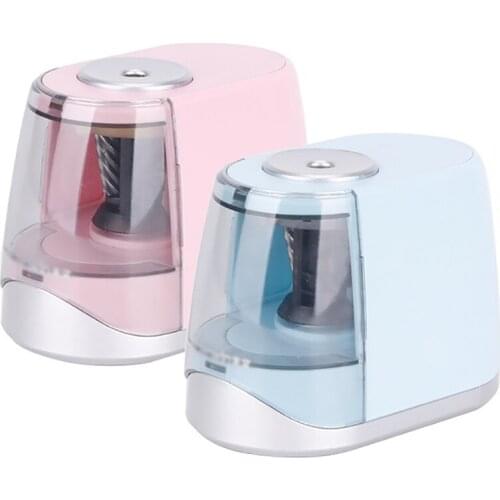 Electric Pencil Sharpener, Heavy-duty, Fast Sharpen for 6-8mm Pencils, Auto Stop, Adjustable Thickness, USB/Battery Operated