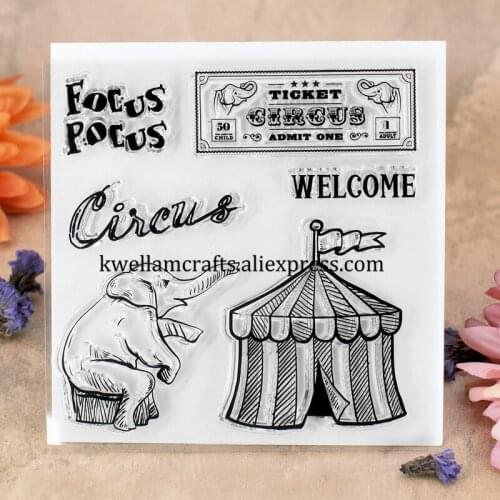 FOCUS POCUS WELCOME Scrapbook DIY photo cards rubber stamp clear stamp transparent stamp 10x10cm KW7102466