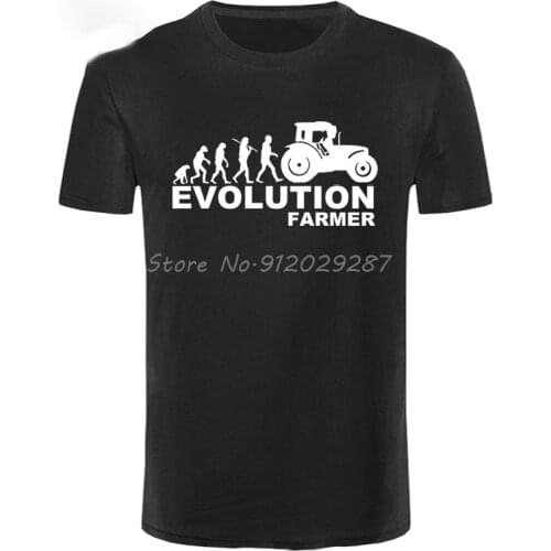 Farmer Evolution Mens T Shirt Farming Tractor Fendt Claas Machinery Short Sleeve Fashion Summer Printing T-shirt