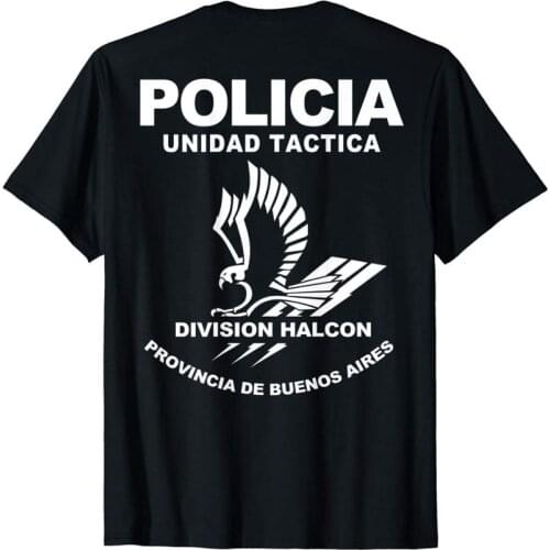 Argentina Buenos Aires Special Police Forces Halcon T-Shirt Double Side In Summer of 2019 Pop Cotton Man Tee Funny Tee Shirts