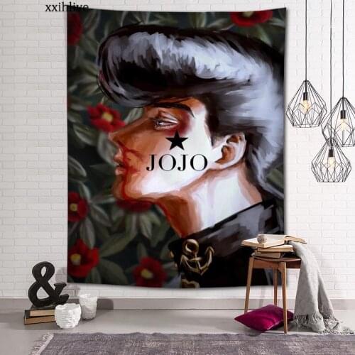 Jojos Bizarre Adventure Tapestry Customizable Bohemian Wall Hanging Room Carpet HD Tapestries Art Home Decoration Accessories