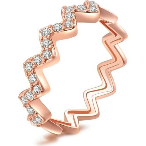 Of Romantic Wedding Shaped Like The Heart Of The Jewels Of The Girl In Pink Crystal Crystal Of Zircon Engagement Ring Jewelry