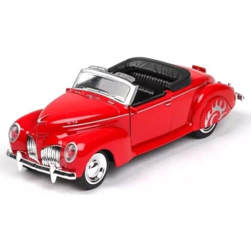 1: 38 Lincoln Convertible Classic Car With Sound and Light Simulation Alloy Childrens Toy Car Model Antique Car Birthday Gift