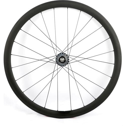 Fixed Gear Carbon Fiber Wheelset Lightweight Single Speed Racing Wind Breaking Flat Spoke Rims Front 20H Rear 24H Hubs 50mm High