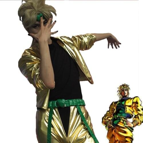 Anime JoJos Bizarre Adventure Dio Brando Cosplay Costume Adult Fancy Suit Halloween Carnival Uniforms Custom Made