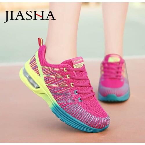 Women sneakers breathable mesh casual shoes woman 2021 new fashion lace-up mixed color sneakers women shoes zapatos de mujer