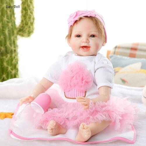 JULYS SONG 53CM Reborn Baby Dolls Adorable Lifelike Baby Reborn Dolls For Girls Cloth Body Soft Birthday Gift For Children