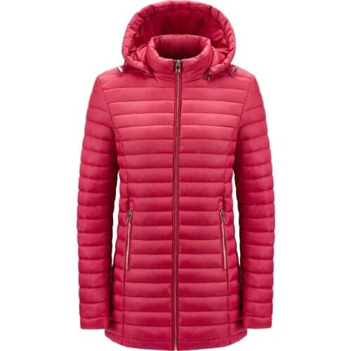 2021 Winter Long Womens Cotton Padded Jacket Patted Cotton Overcoat Thickened Jacket Hooded Long Womens Slim Ppadded Jacket