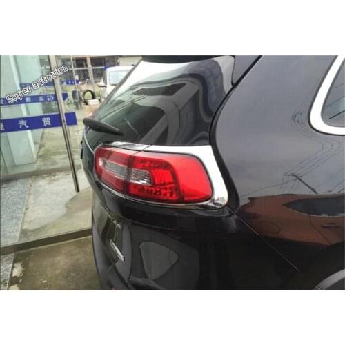 Lapetus Rear Lights Tailgate Trunk Lamp Cover Trim 4 Pcs Accessories Exterior Fit For Jeep Cherokee 2014 2015 2016 2017 ABS