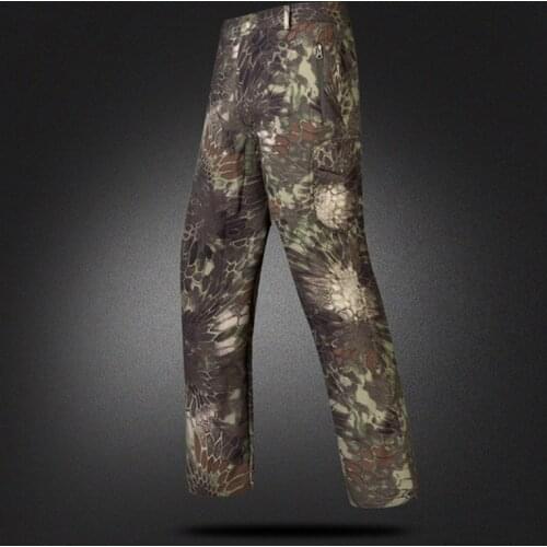 HOT 2019 Outdoor Winter Thicken Cargo Camouflage climbing TAD shark skin soft shell military Waterproof Wind Hiking Pants men
