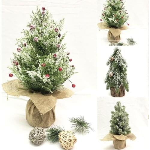 30/40cm Desktop Miniature Pine Tree Tabletop Mini Fake Christmas Tree New Durable Fashion Elegant Artificial Party Ornament