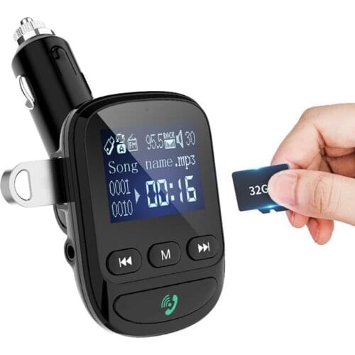 Multi-function Car FM Transmitter MP3 Player Wireless Adapter Hands-free Car Kit Modulator With USB Quick Charge QC3.0 Durable