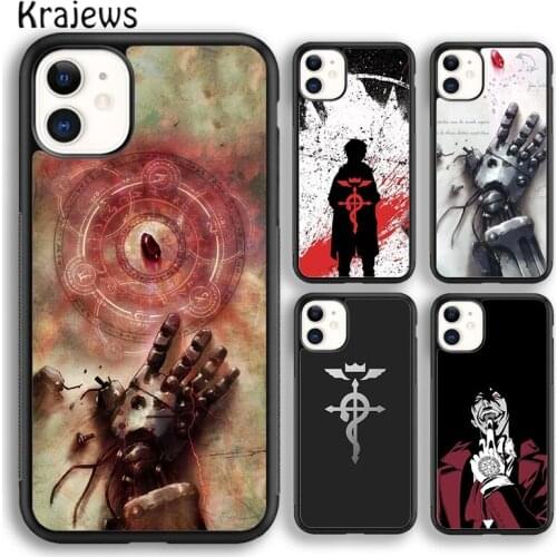 Krajews Anime Fullmetal Alchemist Soft Phone Case Cover For iPhone SE 6s 7 8 plus X XR XS 11 12 pro max Samsung Galaxy S8 S9 S10