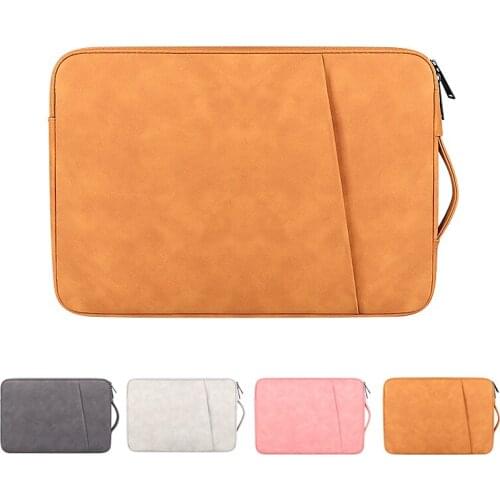 New PU Leather Laptop Bag For Macbook Air Pro Dell Asus HP Acer Handbag 13 14 15 15.6 inch Notebook Sleeve Women Computer Case