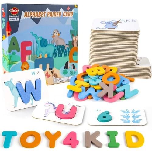 Montessori Educational Wooden Toys Math Alphabet Educational Toys 3D Wooden Puzzles for kids Montessori Toy for Baby Toys Wooden