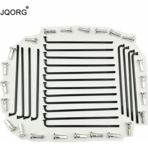 10G Spokes 40 Pieces A Lot Black Color J-BEND 45# Steel Electric Motorcycle Spokes With Sliver Steel Nipples