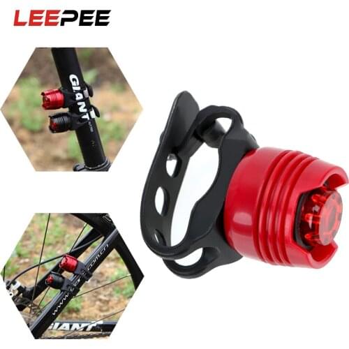 LEEPEE Bike Front Rear Tail LED Flash Lights Safety Warning Lamp Cycling Light Plastic Helmet Red White Car-Styling