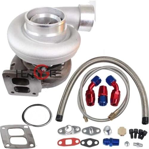 GT45 V-Band Turbo Turbocharger 600+HPs 1.05 A/R 98mm 78 Trim + Oil Return Line