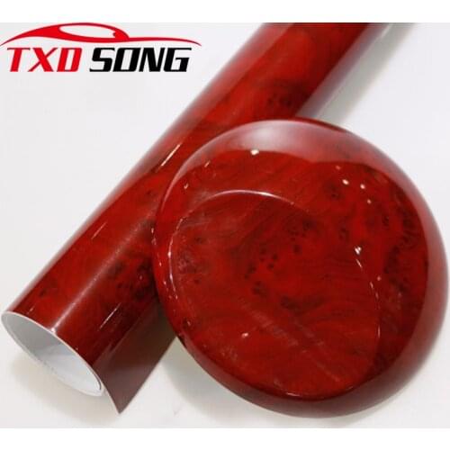 30cm*1m/2m/3m/4m/5m High quality Glossy Wood PVC VINYL Sticker For car wrapping Glossy pvc film for car interior decoration