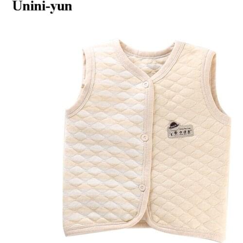 Autumn Winter Girls Vests Childrens Cotton Warm Vest Baby Girls Waistcoat European Style Girls Print Vest Outerwear Boys Vest